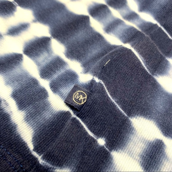 Michael Kors Prussian Blue Cotton Chambray Tie Dye Racerback Tank Top - Sz. M - Picture 2 of 5